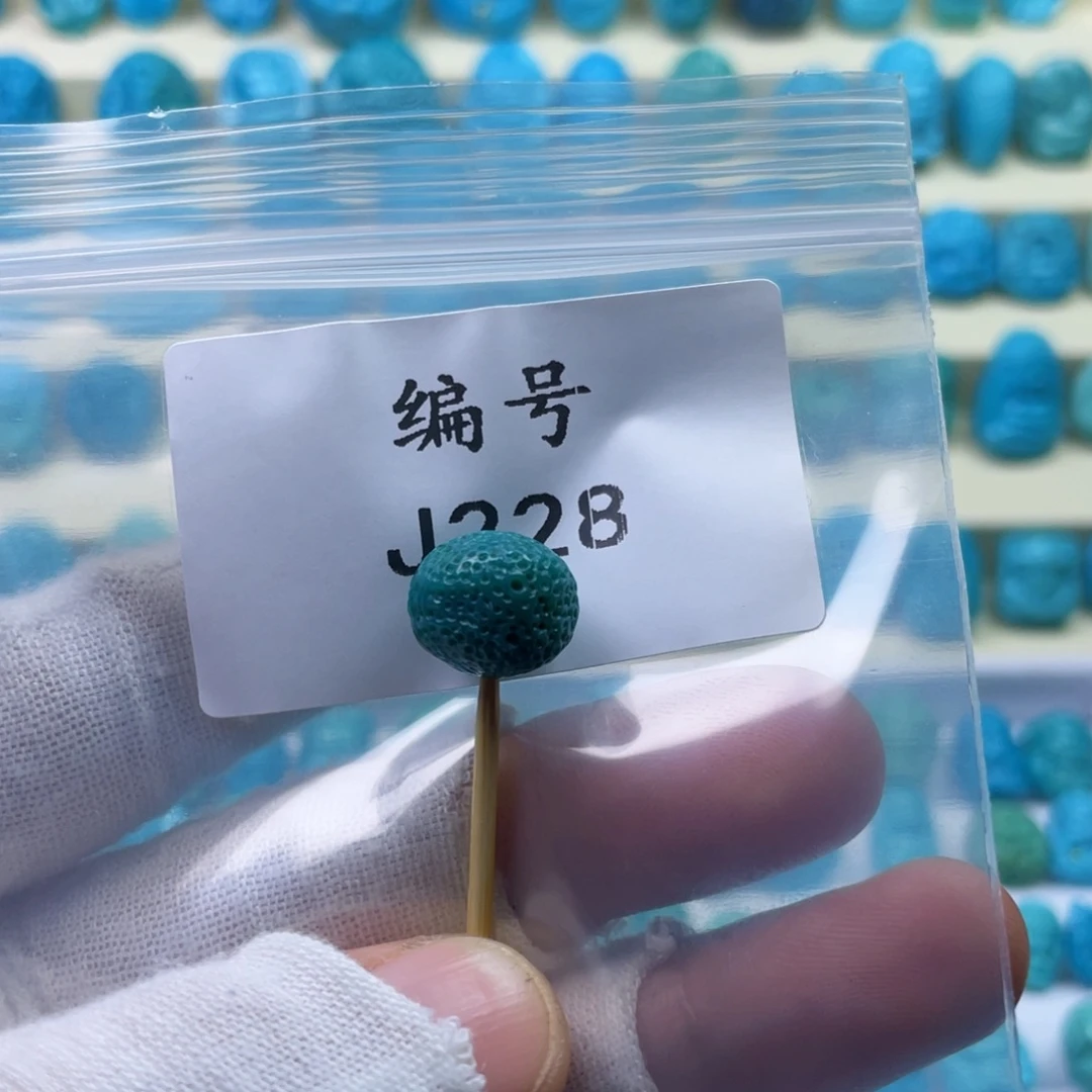 零***刻绿松石未镶嵌天然原矿绿松石雕件