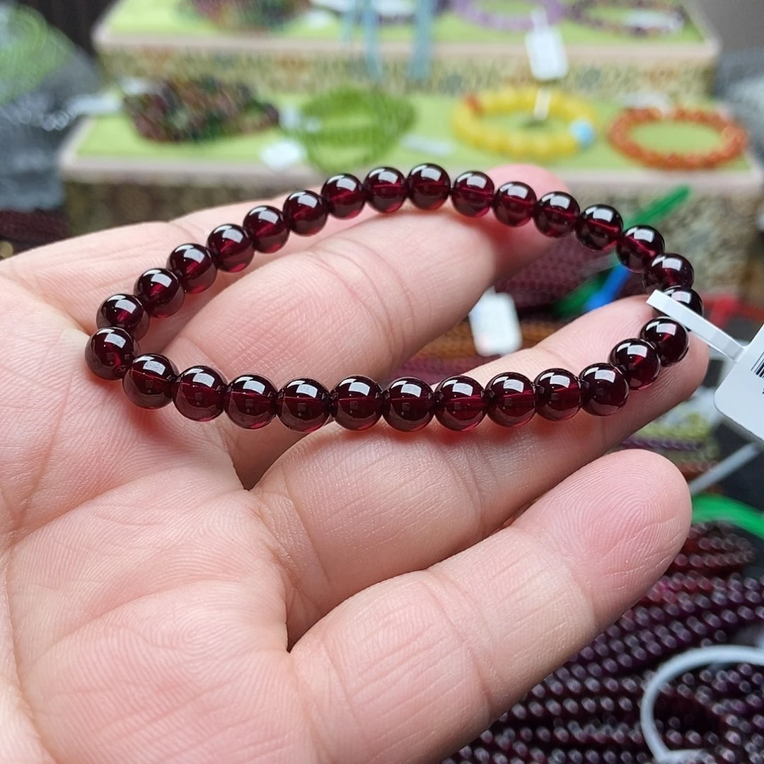 未镶嵌手串石榴石6.5