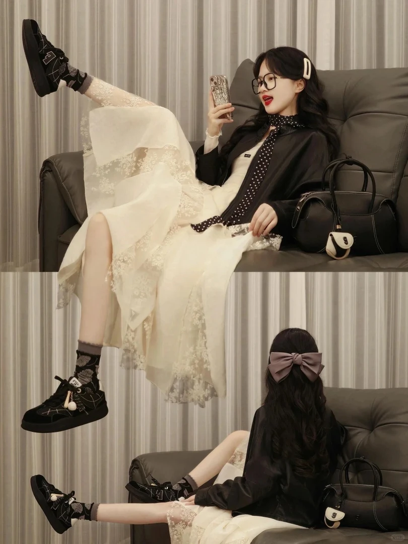 秋季穿搭一整套女2025新款巨好看气质显瘦皮衣外套蕾丝半身裙套装