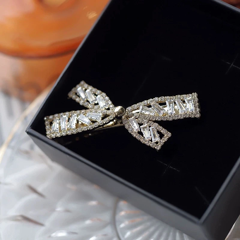 蝴蝶结鸭嘴夹发夹女发卡边夹头饰侧边一字夹刘海夹F1473