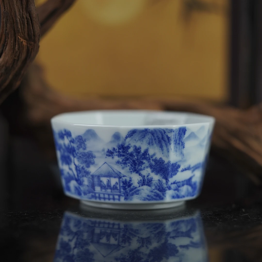 （精选）云山片玉醉翁亭记十方杯景德镇陶瓷高端茶具包邮