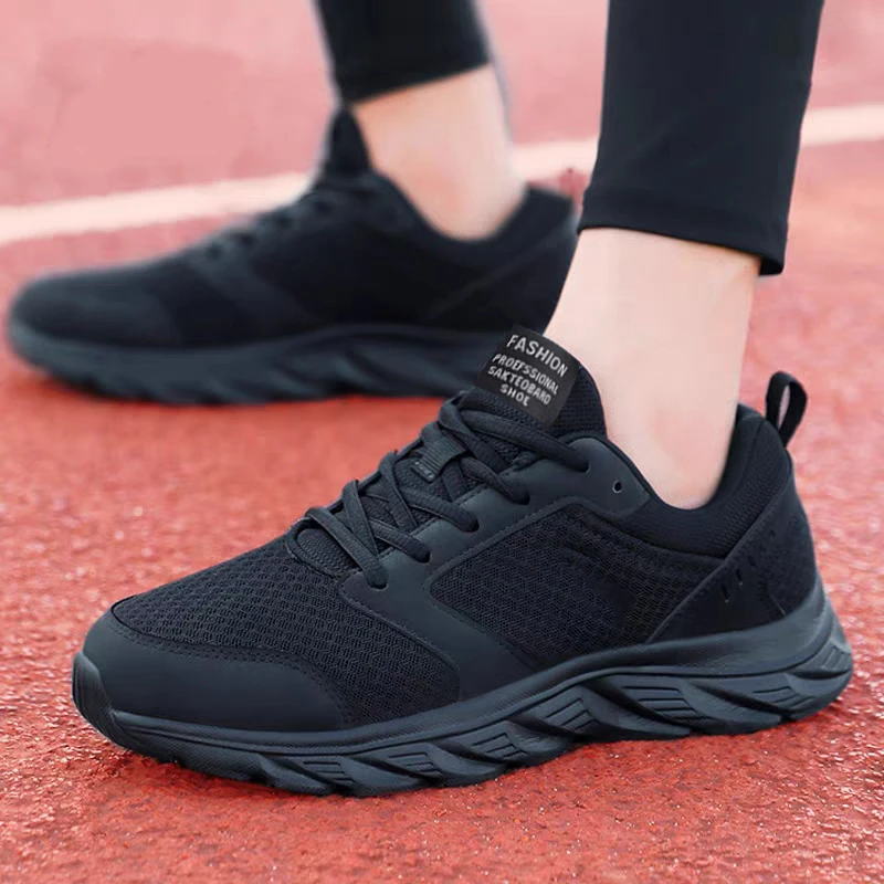男鞋运动鞋秋季网面透气男士黑色休闲百搭鞋轻便跑步鞋子男冲