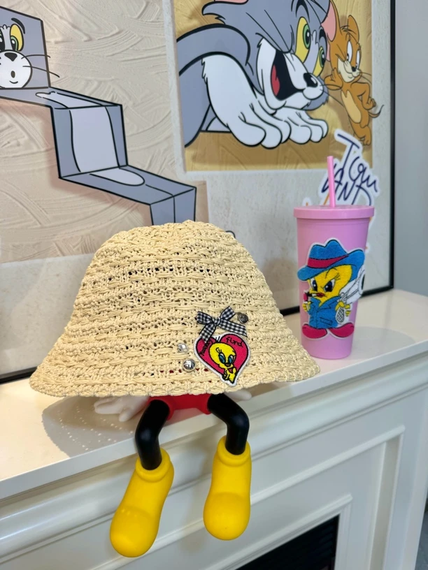 6012翠儿定制草编盆帽