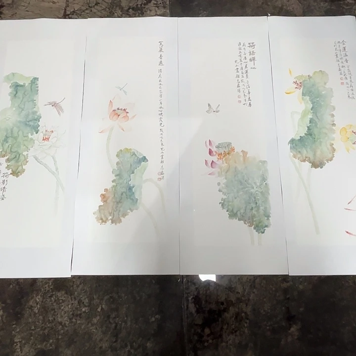 国画秦志磊国画70/23四幅
