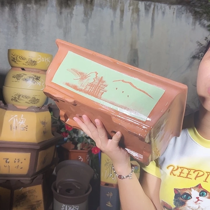 32苹果绿马槽花盆花盆