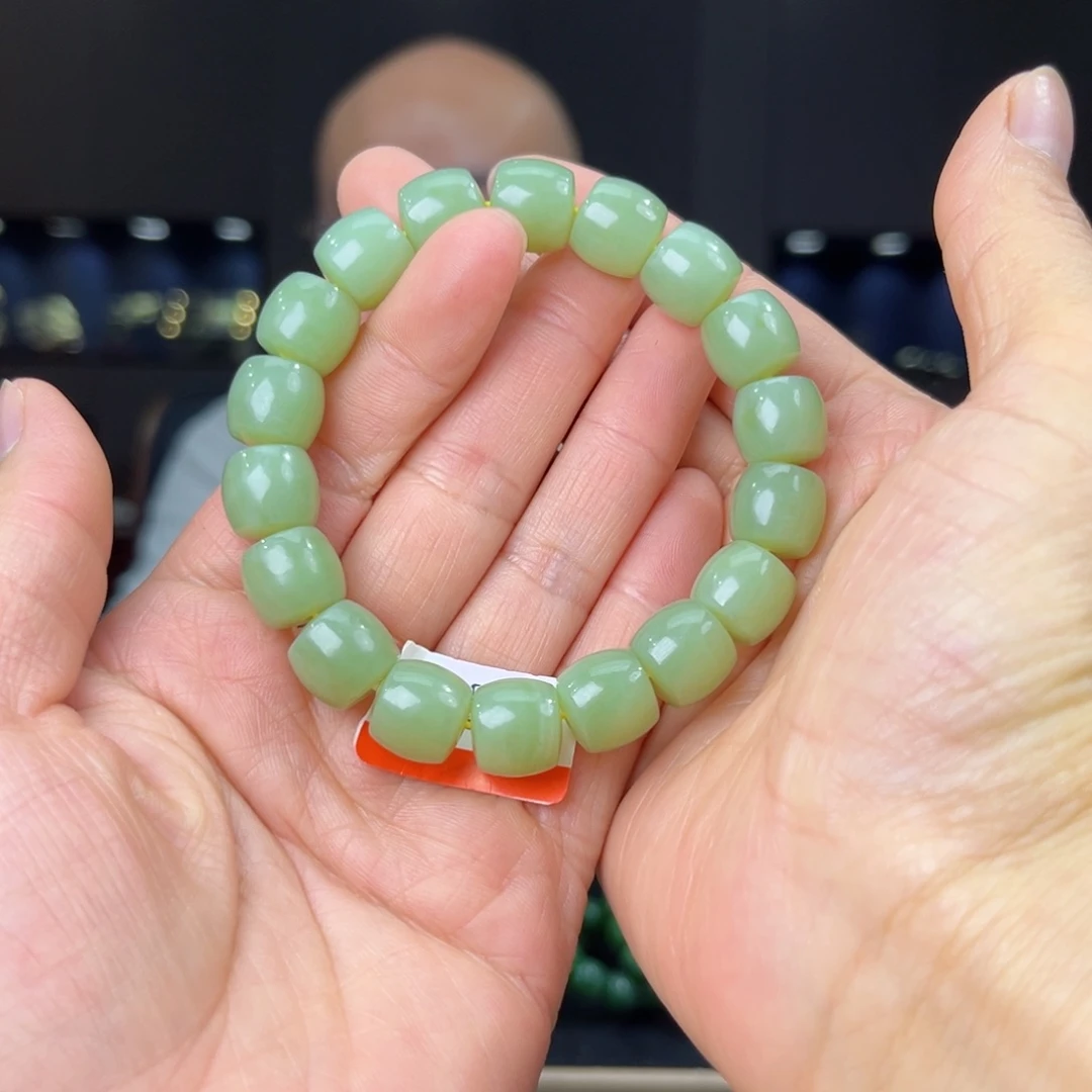 手串未镶嵌和田玉纯天然和田玉新疆若羌青黄口料12