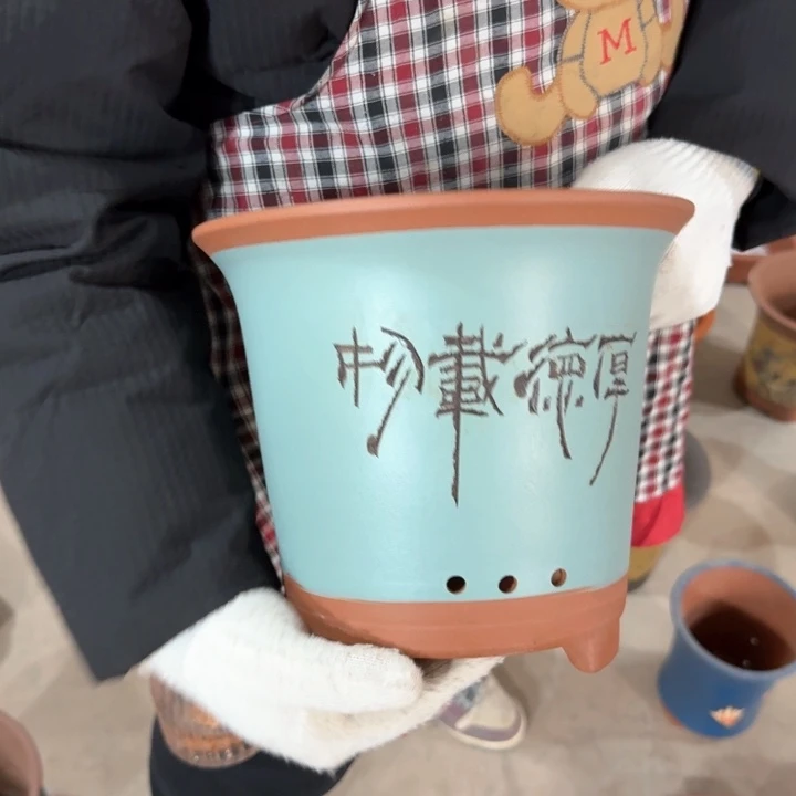 紫砂紫砂花盆口径25:22