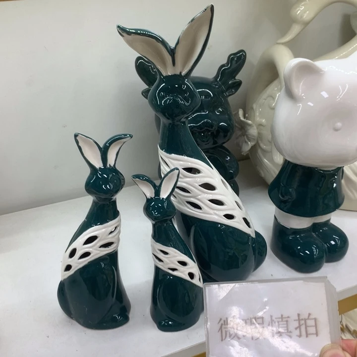 摆件微瑕陶瓷介意勿拍