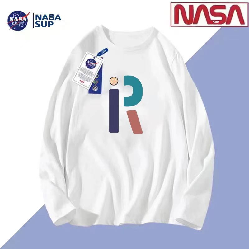 新版长袖春秋男女休闲透气时尚百搭圆领印花T恤 大R