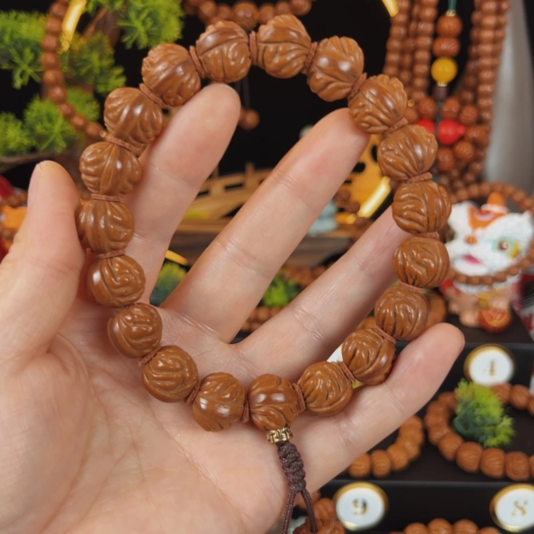 手串桃核秦岭野生桃核手持