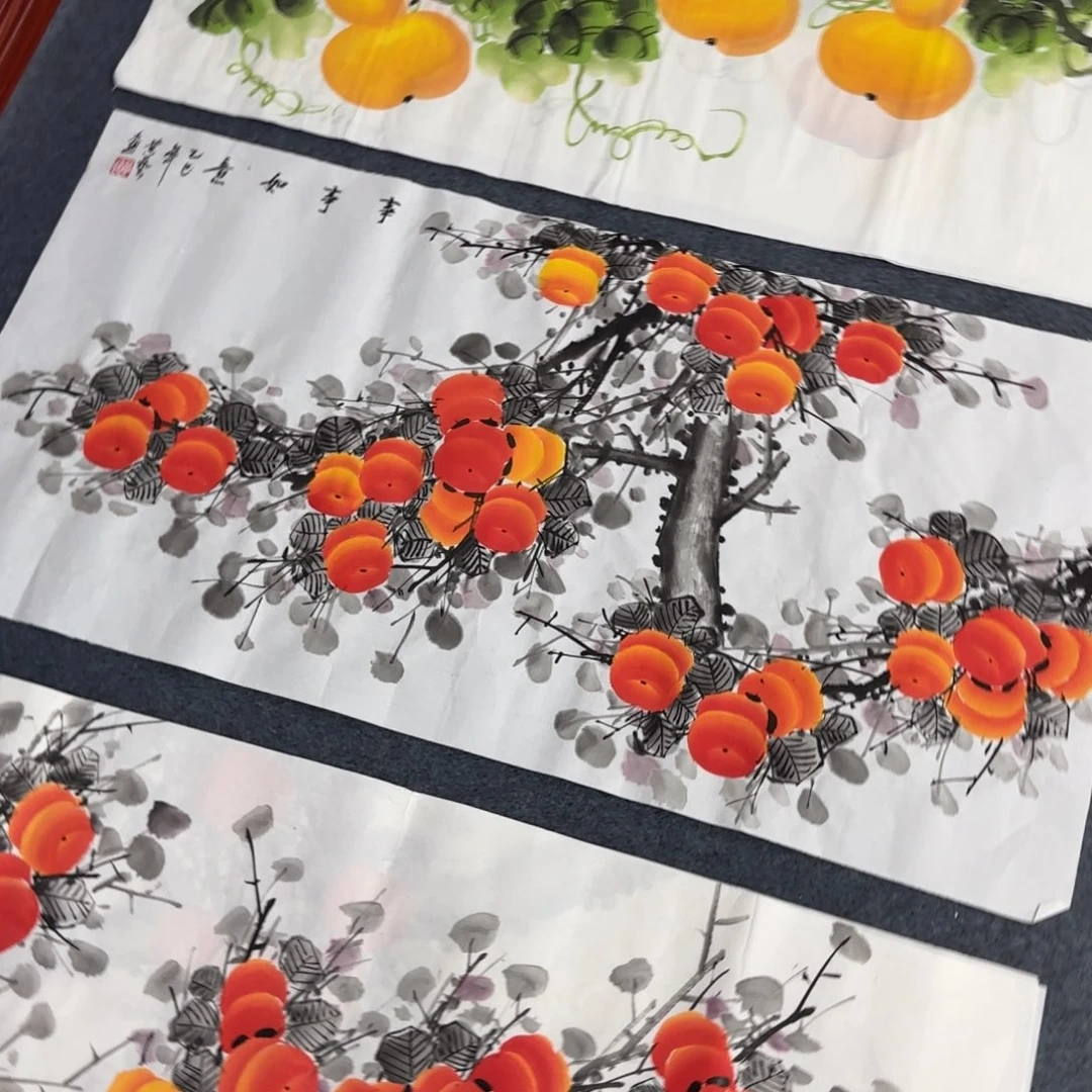 国画尺寸50X100手绘作品