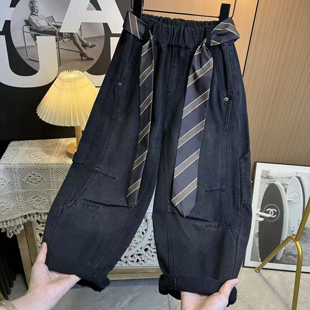 版型酷帅~2025秋季新款男童设计师款百搭休闲酷韩系牛仔裤10883