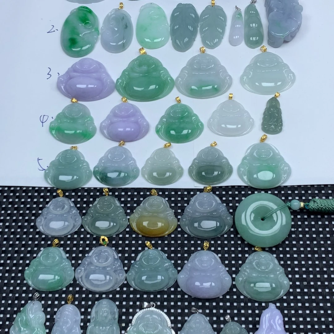 翡翠未镶嵌挂件天然