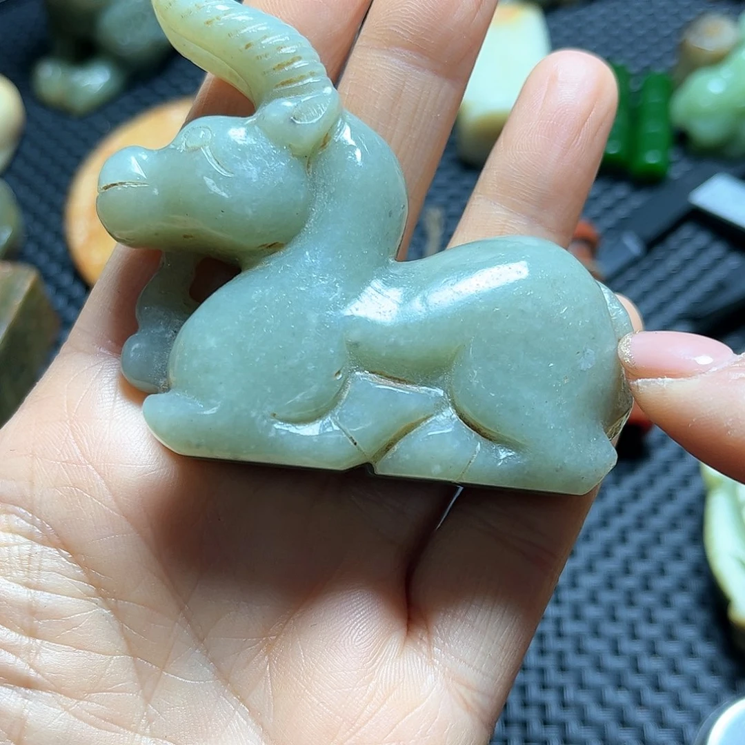 白玉菩提吊坠摆件