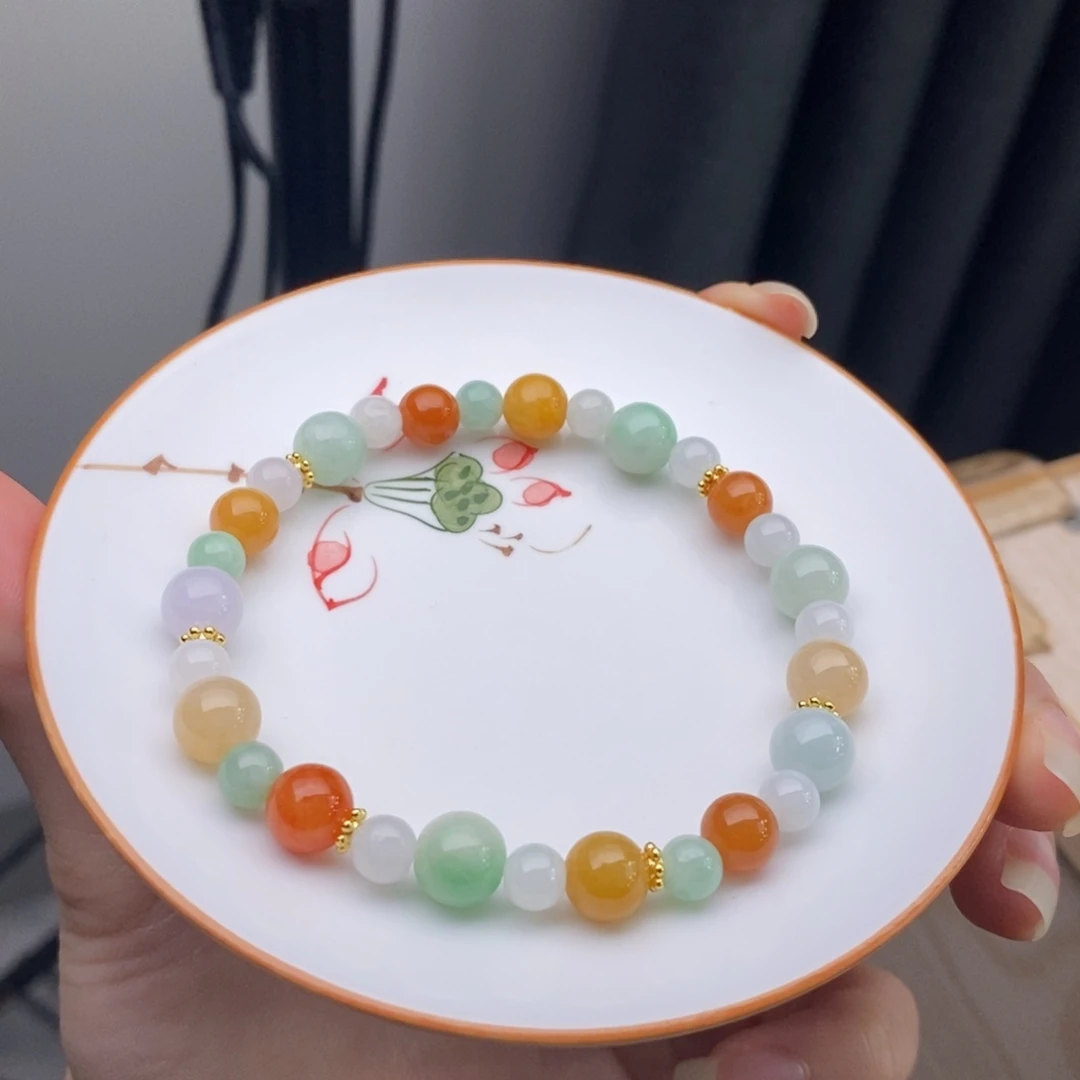 翡翠未镶嵌手链翡翠y1432 卡5.3-7.6