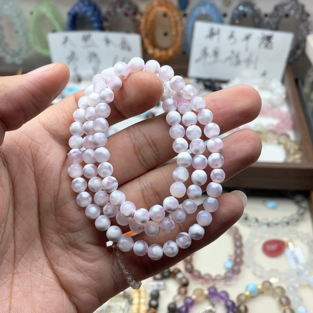 水晶未镶嵌手链樱花玛瑙