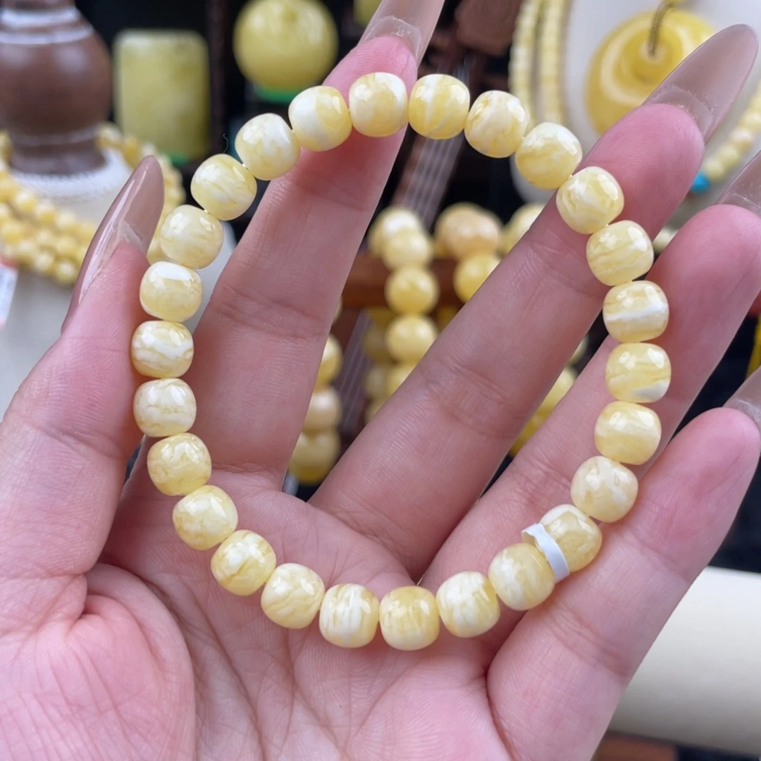 琥珀未镶嵌裸石千层雪虎皮8