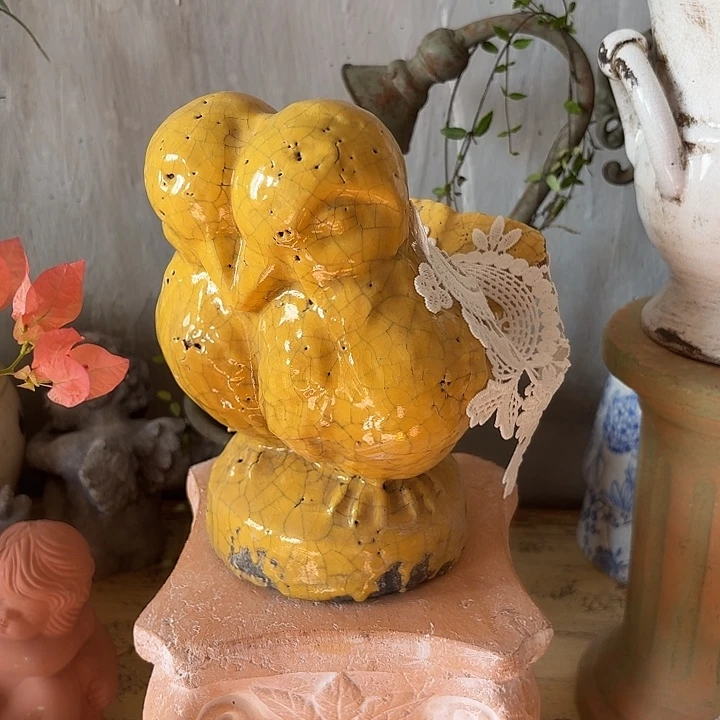 许纯的花房 黄色站鸟 送蕾丝