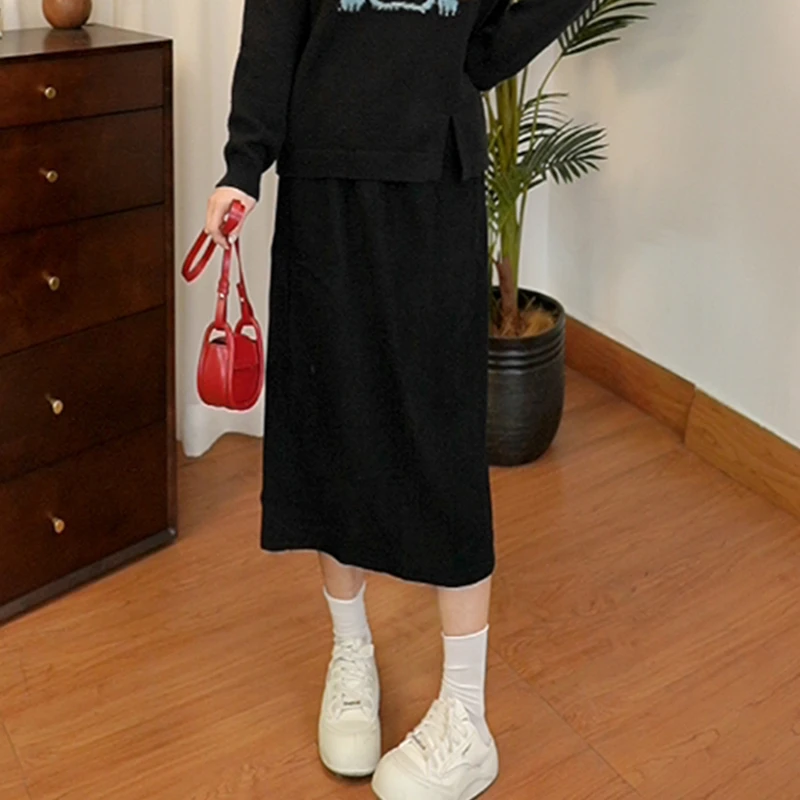 《哆啦》秋季大码女装微胖穿搭一步裙高腰显瘦胖mm半身裙 1312