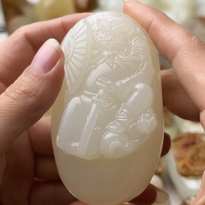 石材古青石不退换钟馗