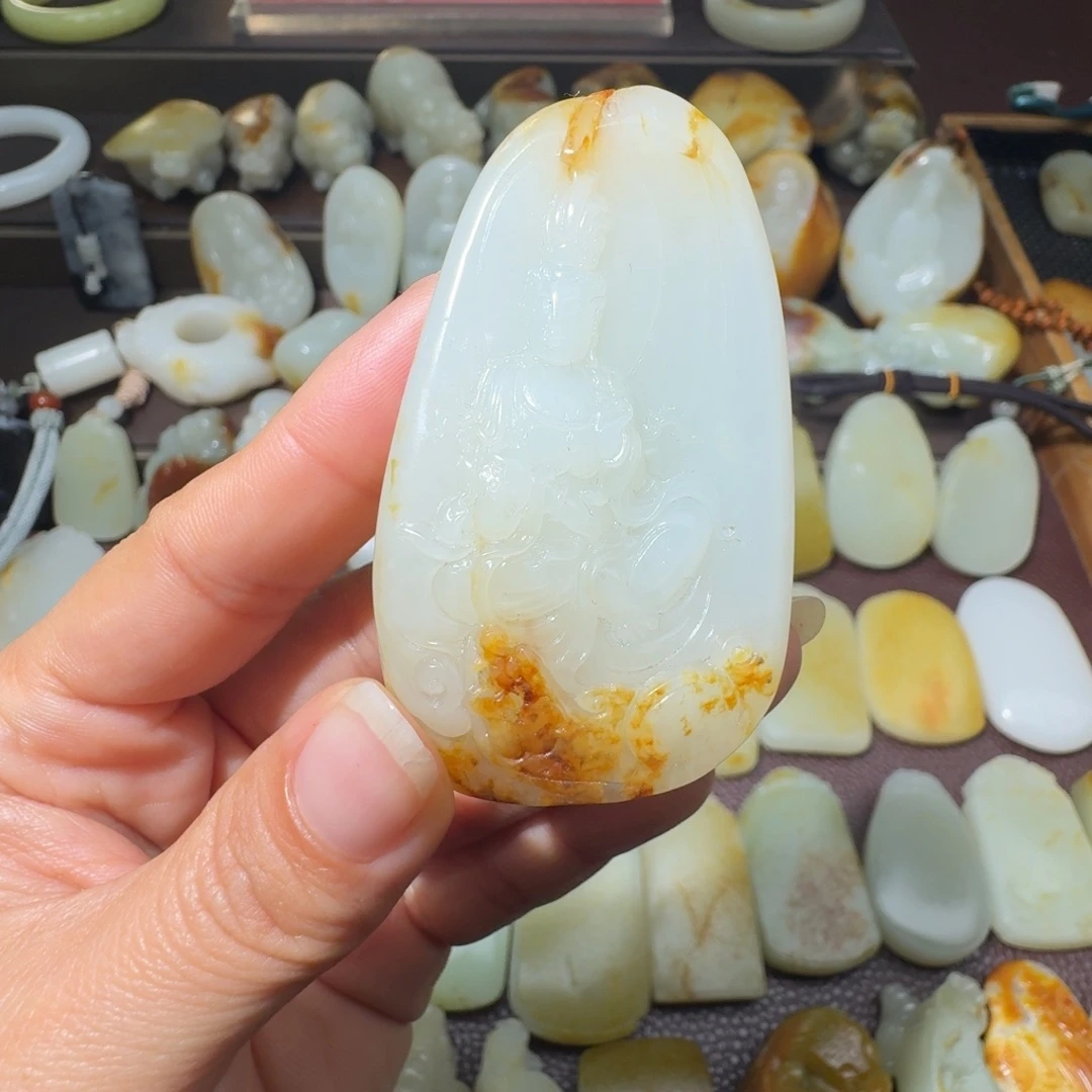 和田玉未镶嵌吊坠(不含链)