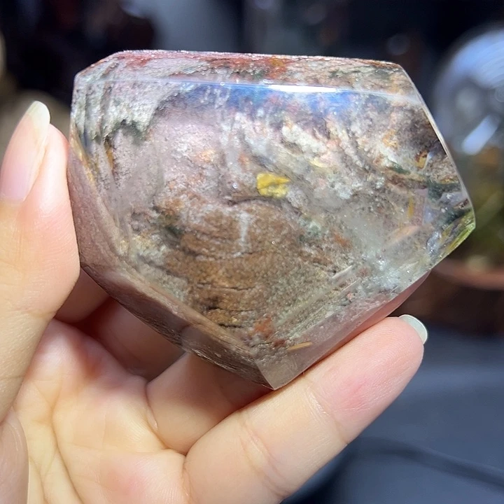 水晶珠宝半成品未镶嵌金瓜子千层幽灵