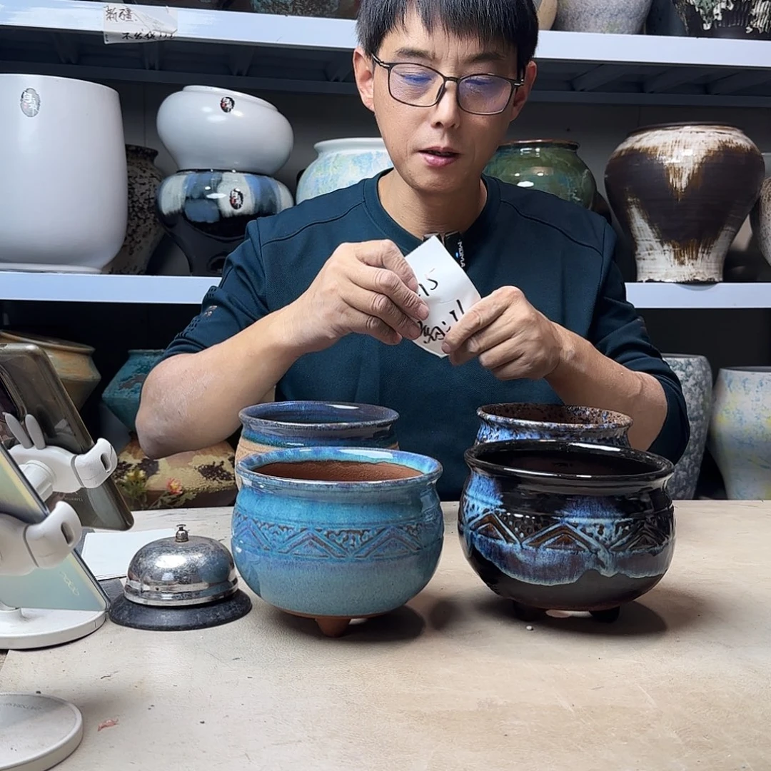 紫砂花盆尺寸15@11