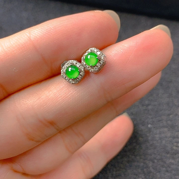 翡翠银S925镶嵌颈饰