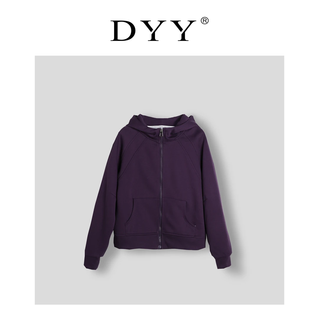 DYY品牌【实穿主义】春新款简约休闲连帽卫衣外套时尚百搭上衣ZTD06