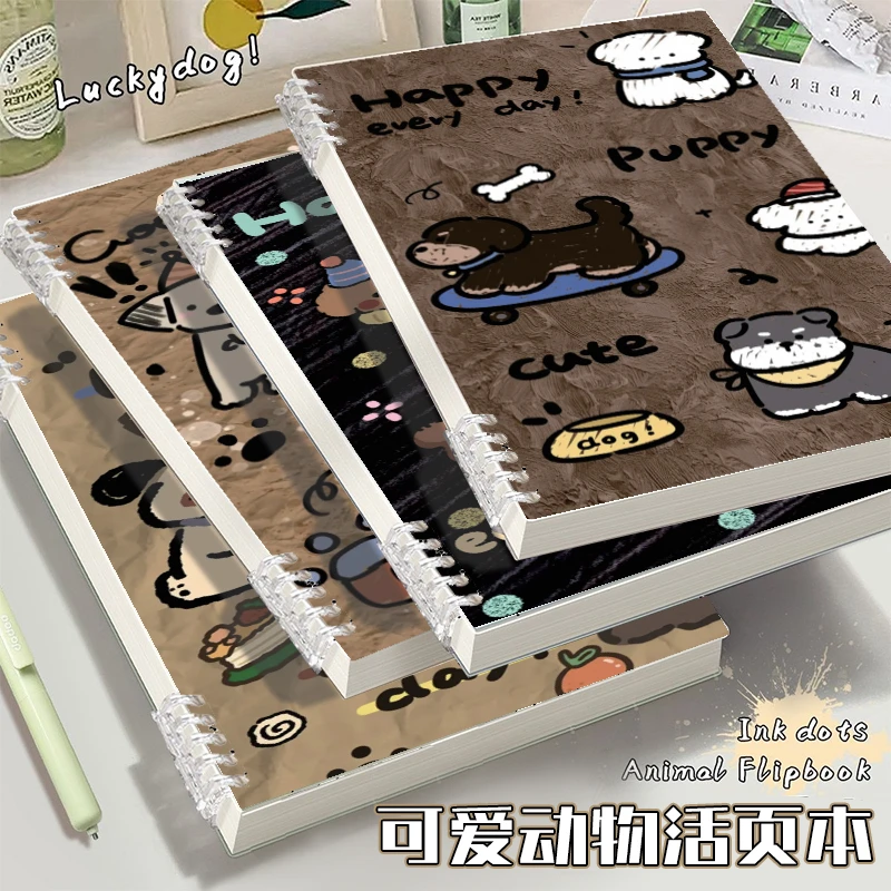 高颜值卡通可爱ins风活页笔记本加厚本子日记本初高中生记事本