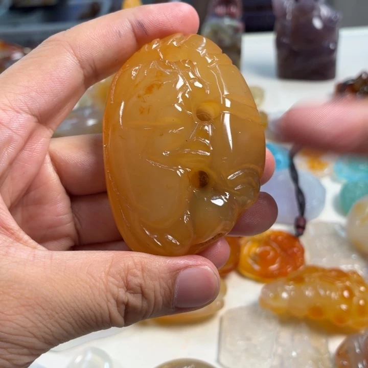 玛瑙/玉髓未镶嵌吊坠(不含链)