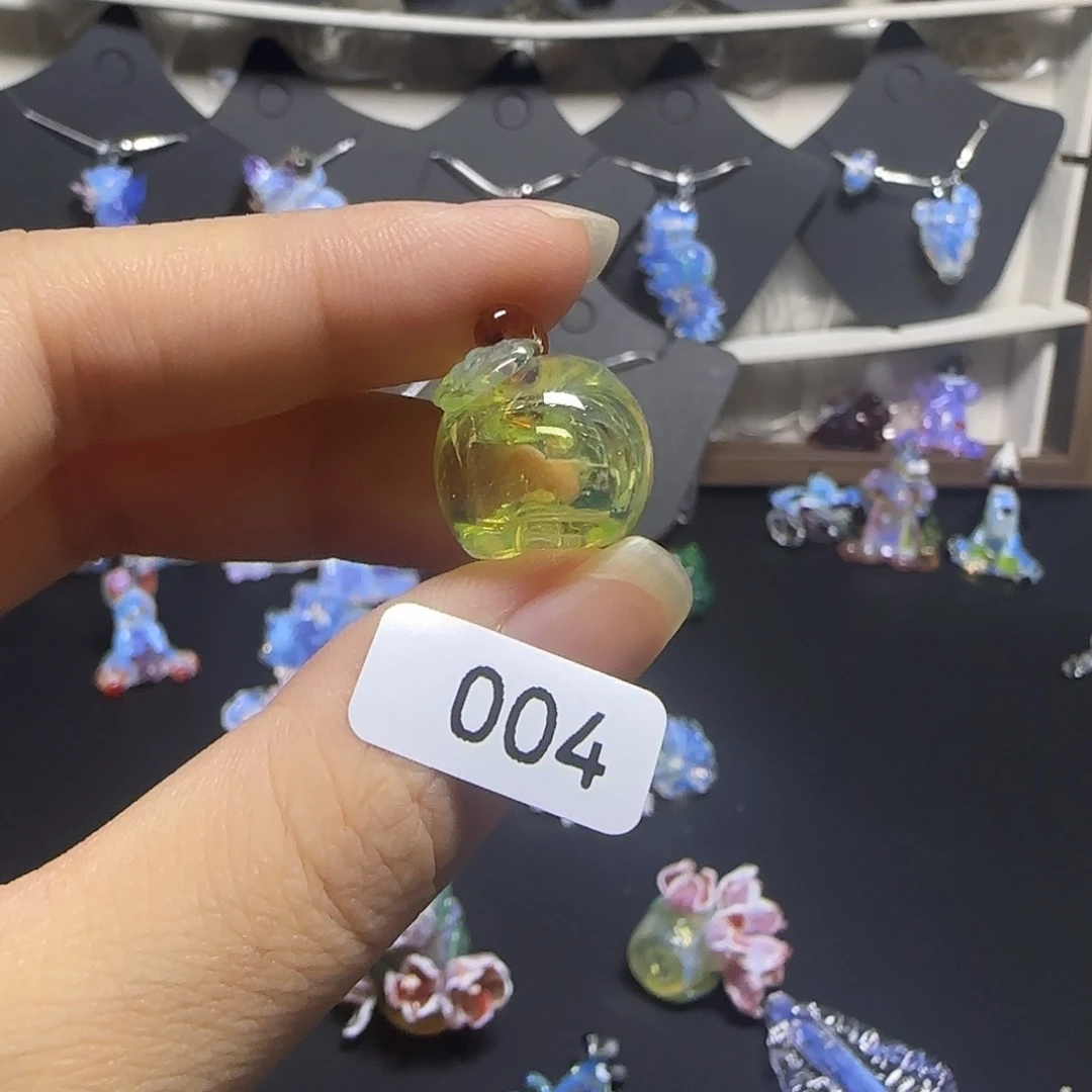 玻璃颈饰空心玻璃非遗吊坠