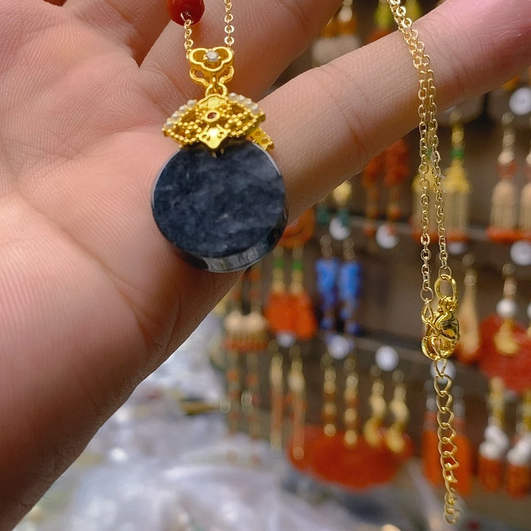 翡翠合金耳饰翡翠