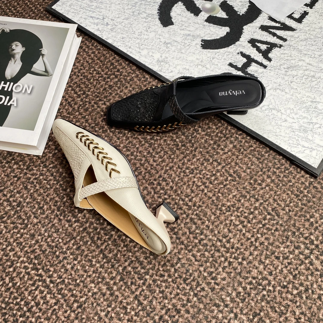 现货包头拖夏季小香风百搭半拖气质时尚休闲622-869