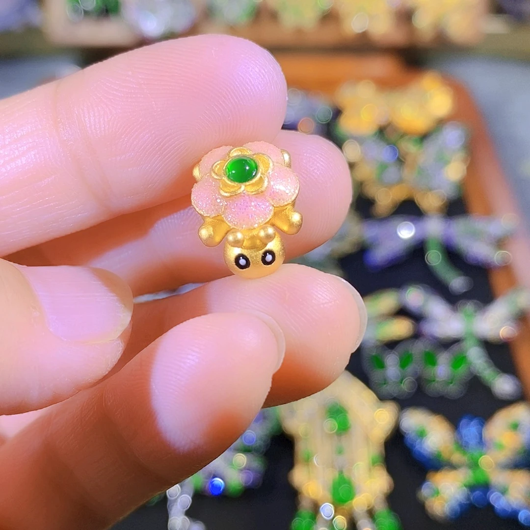 吊坠(不含链)银S925镶嵌翡翠