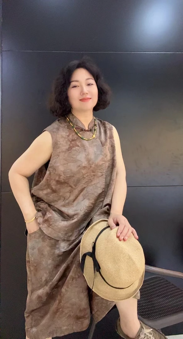 无相布衣分享 GK3645 古蘭木 晕染 新中式 提花【裤子】