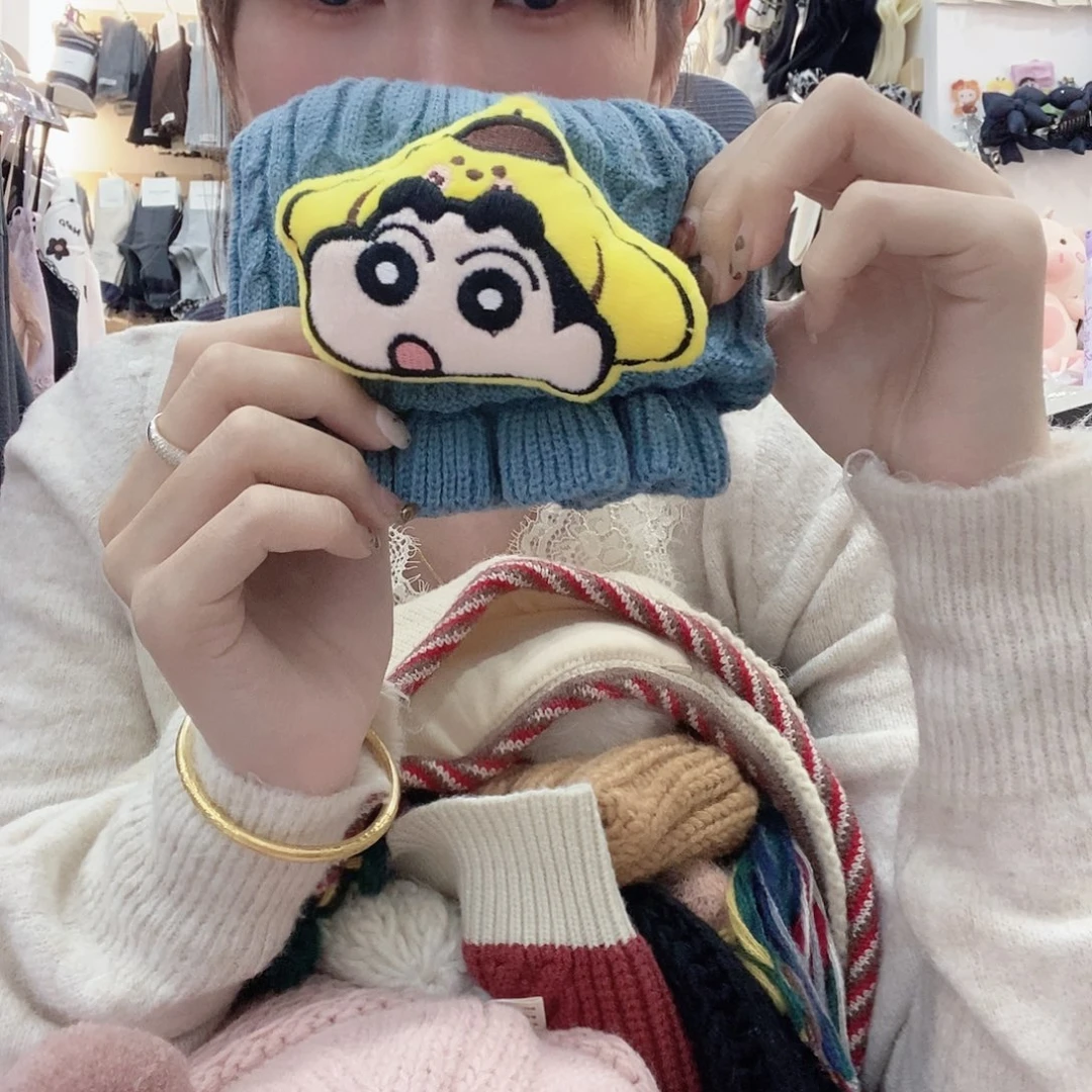 三醋酯纤维蓝色围脖