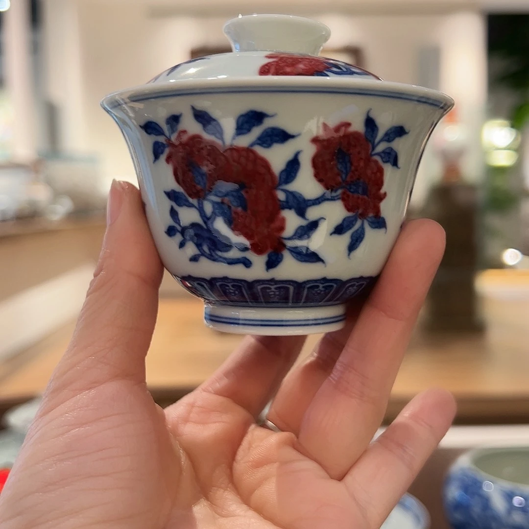 美*莎臻玉古坊原矿青花釉里红
