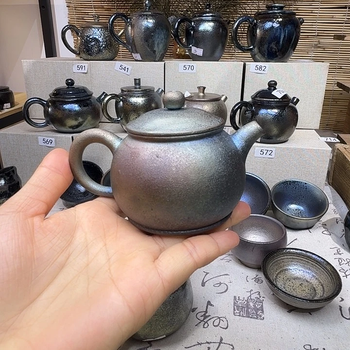 杯建水紫陶紫泥柴烧壶