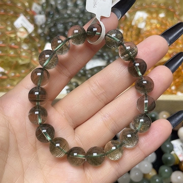 未镶嵌手链水晶绿幽灵千层10.2
