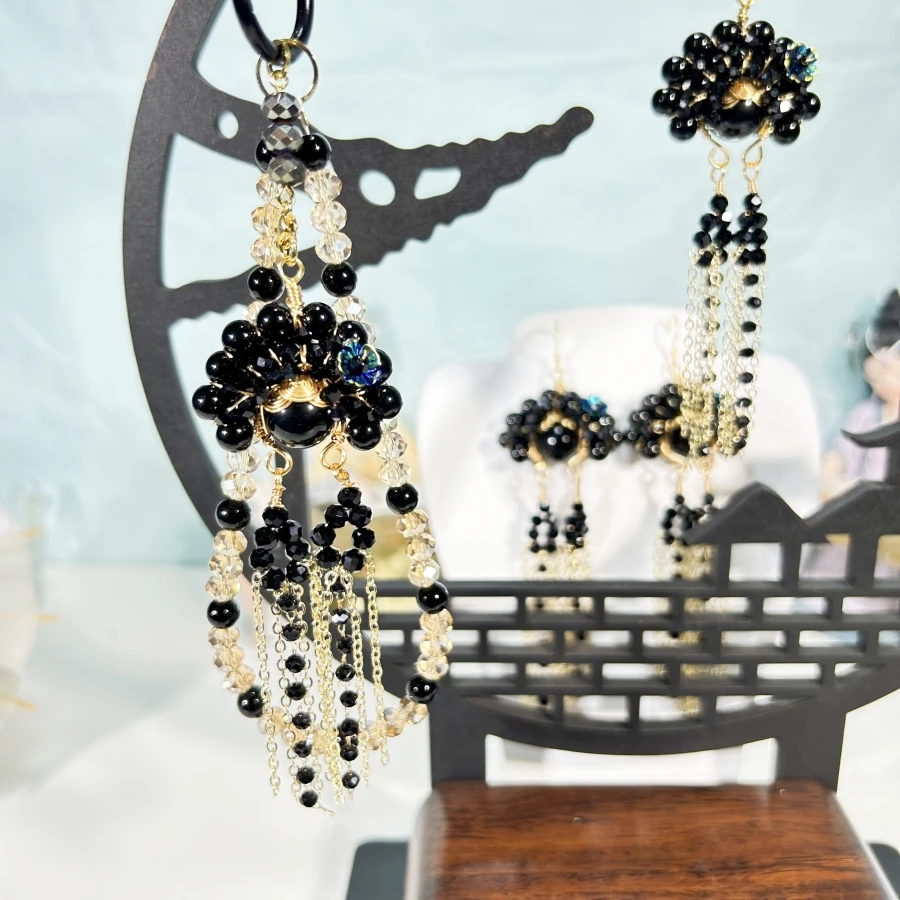 魅染 铜合金耳饰 刀马旦耳饰时尚国风饰品吊坠手机链轻奢挂饰挂件