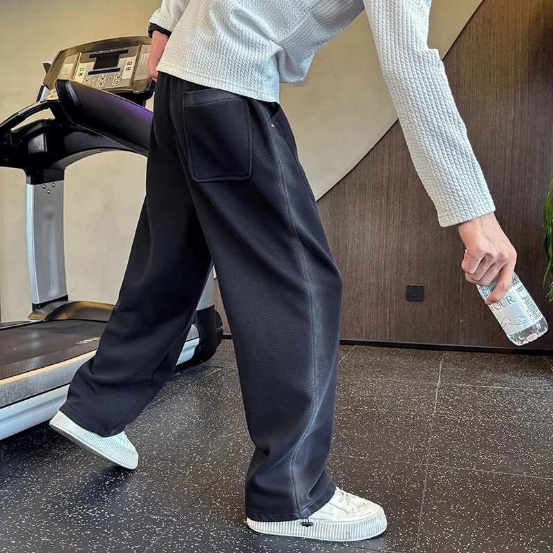 仓石一树男士直筒运动裤秋冬2025潮流宽松阔腿裤裤子新款男装