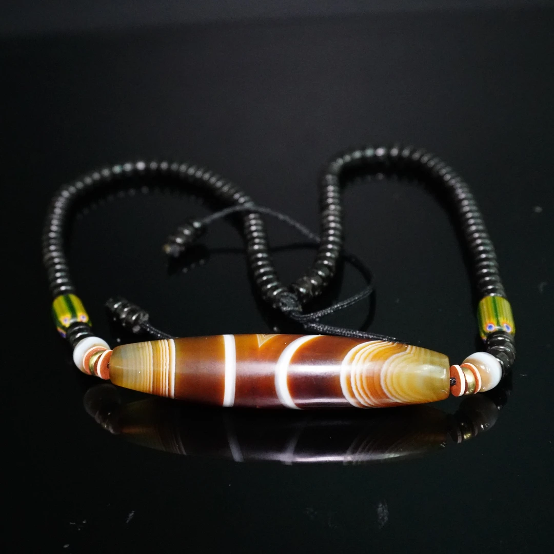 清代缠丝玛瑙珠/056422/收藏/传承/【友谊文物商店】