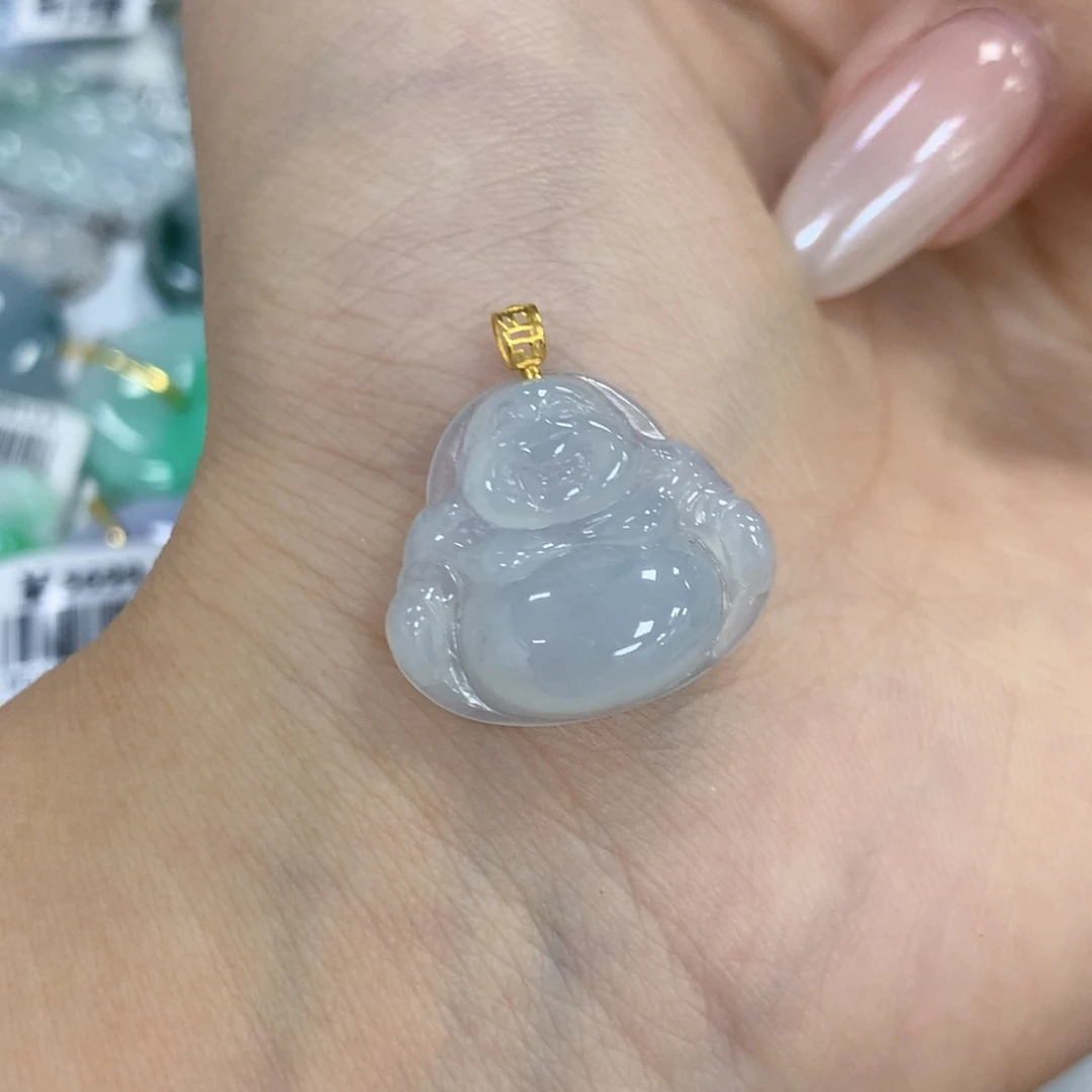 颈饰18K金镶嵌翡翠