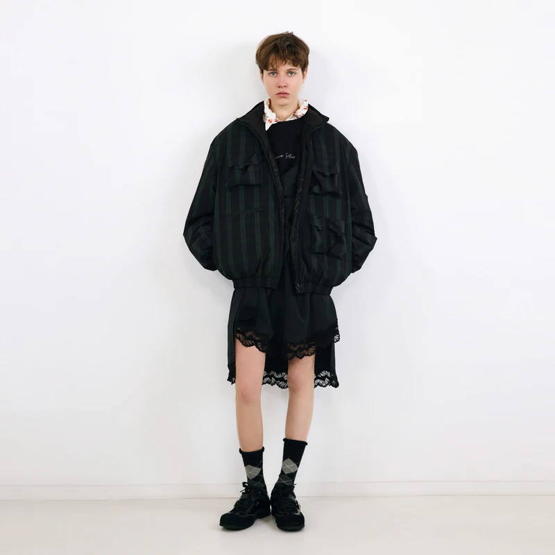 VVNK JANE PLUS 2025AW"不对称口袋设计"双面羽绒外套J549153013C