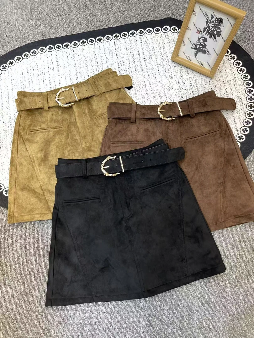 淑雅阁服饰  短裙罗马风常规款半身裙A字韩版短裙8685