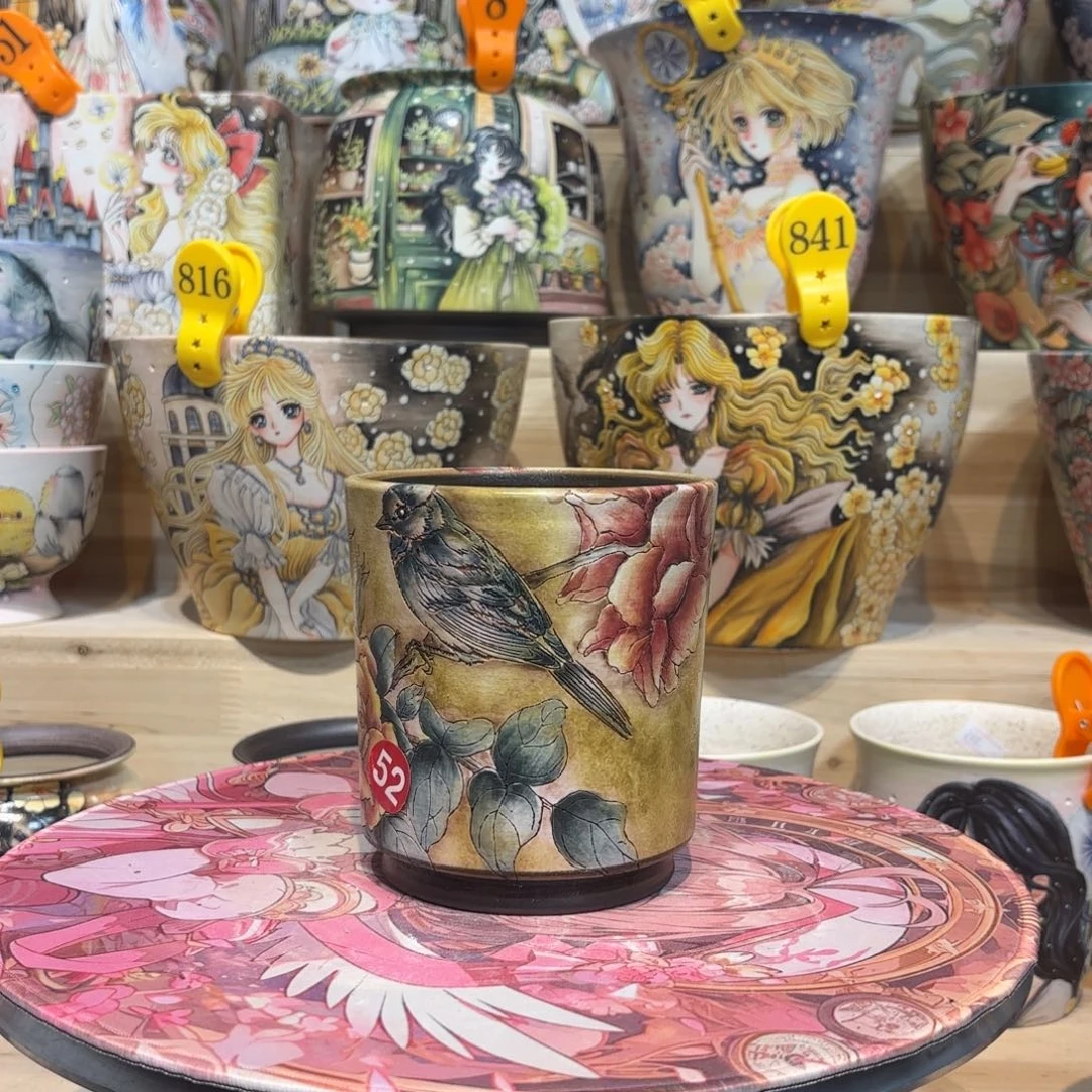 紫砂花盆景德镇手绘花盆陶瓷9/11