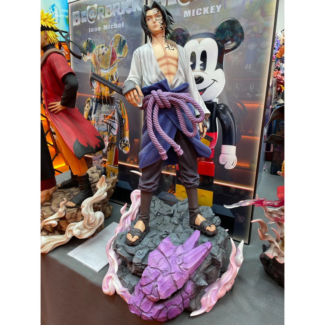 精品现货高约45cm 火影忍者 地台社 超大号佐助 手办看cm别放不下