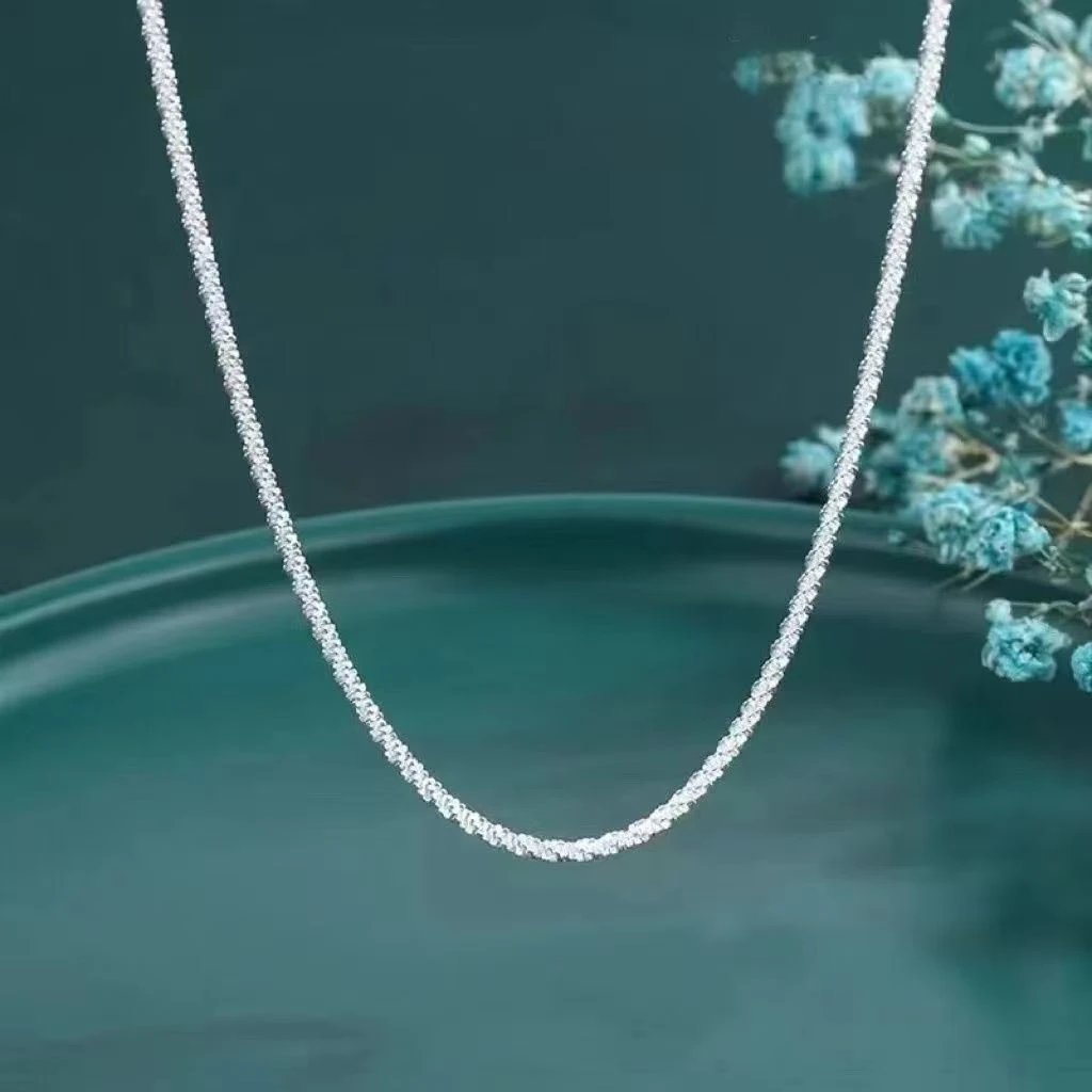 万足银 时尚经典精美爆闪满天星锁骨项链 货号035