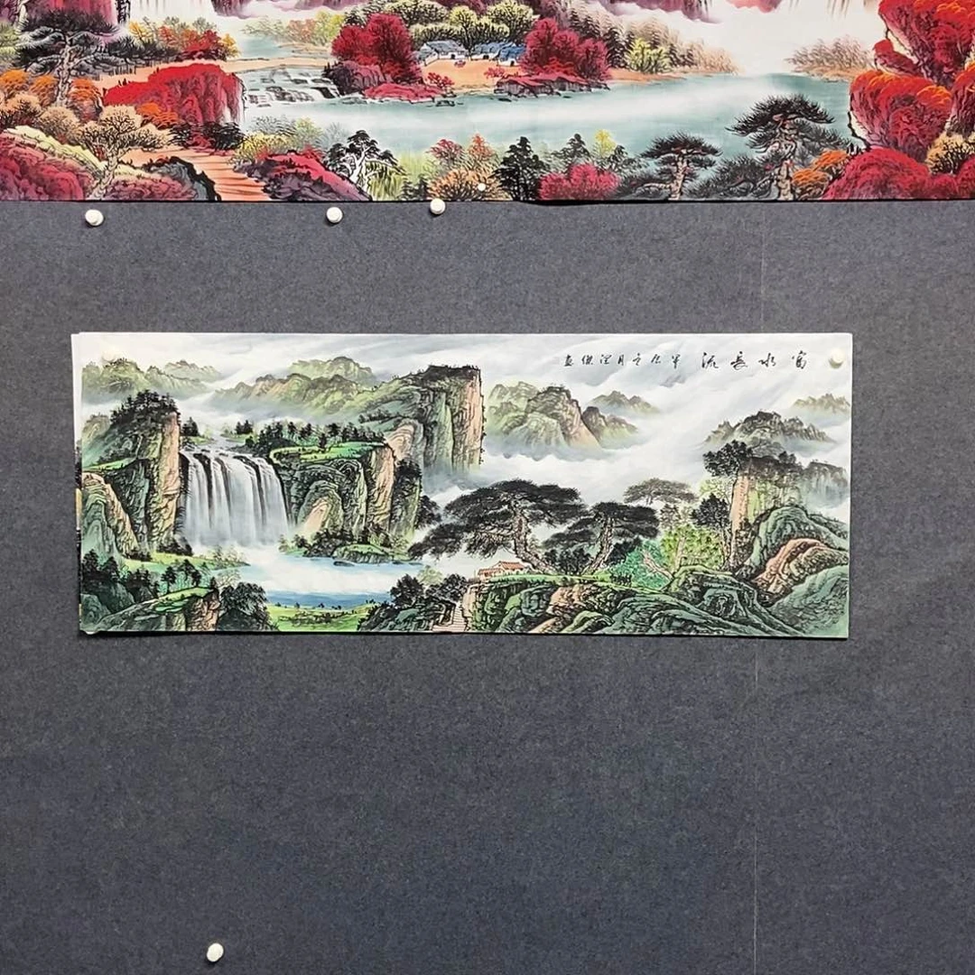 国画小六尺山水一副